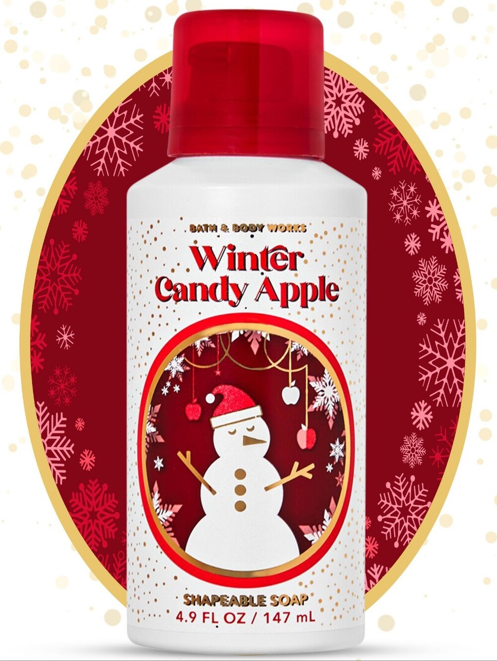Bath & Body Works Winter Candy Apple Shapable Soap NEW RARE